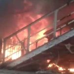 সন্তোষপুর স্টেশনে ভয়াবহ অগ্নিকাণ্ড