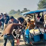 টোটোর পিছনে লরির ধাক্কা, মৃত্যু এক যুবকের