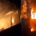 ফলতায় আগুনে পুড়ে ছাই হয়ে গেল পেন কারখানা